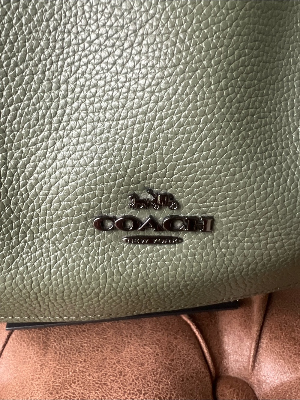 Coach Pebbled Leather Hobo Bag in Olive Surplus Green Style F33000 - Picture 5 of 14
